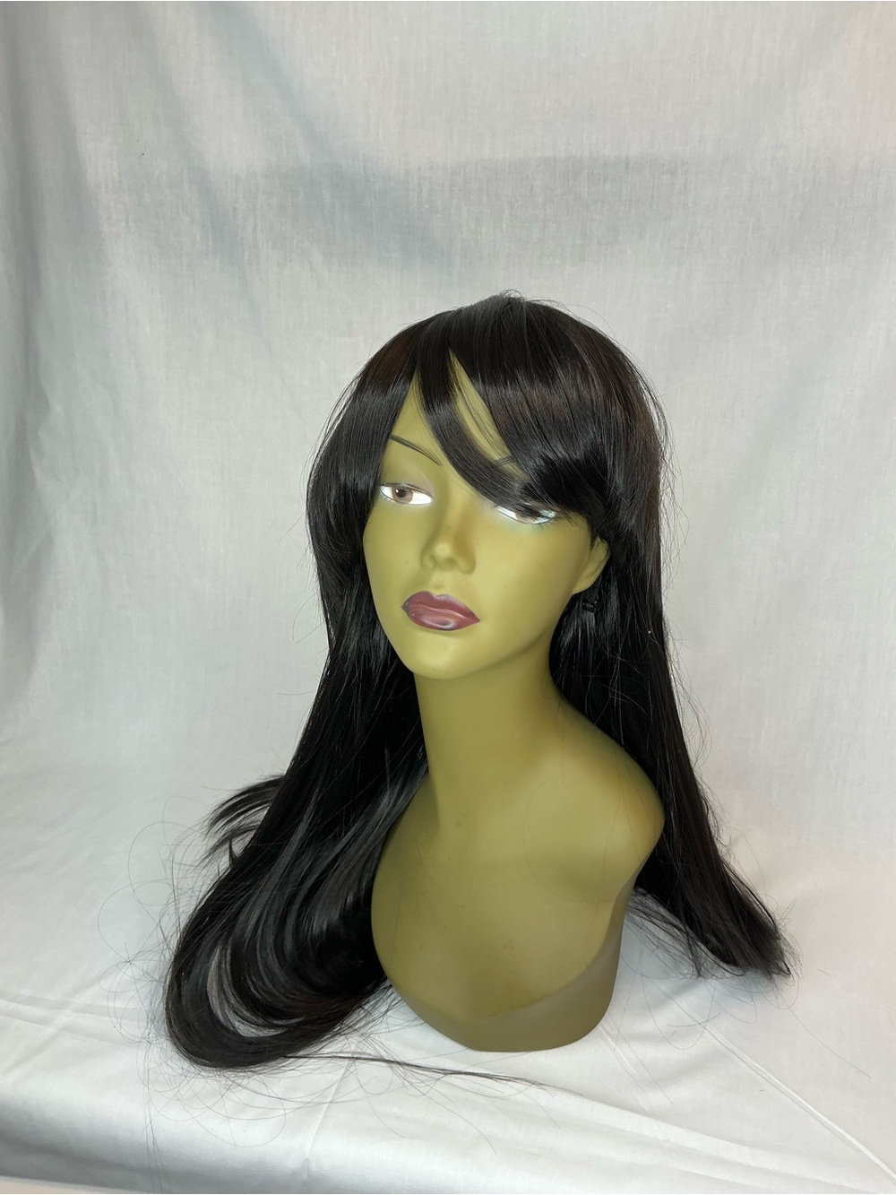 2154 - Black Long Layered Women's Wig - Unbranded